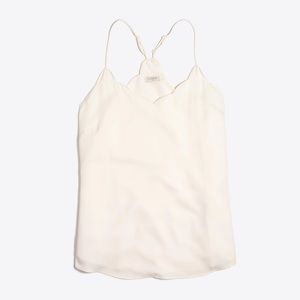 Elegant J. Crew Silk Scalloped Camisole